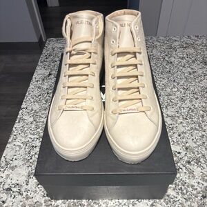 Valentino Light Beige High-Top Sneakers
